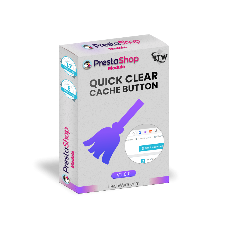 Quick Clear Cache Button – PrestaShop Module